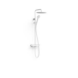 Colonne de douche thermostatique 2 voies Blanc mat - TRES 19039314BM 