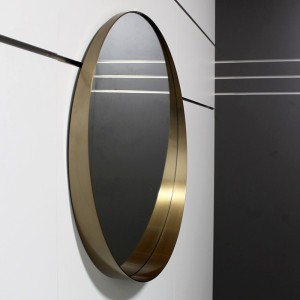 Miroir rond avec cadre laiton brossé - CRISTINA ONDYNA MB10796