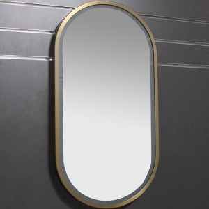 Miroir led ovale cadre laiton brossé - CRISTINA ONDYNA MB804096