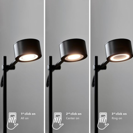 Lampe CLYDE de table Métal et plastique Noir LED - Nordlux 2010835003