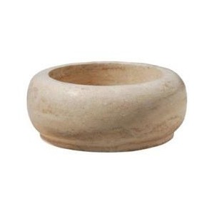 VASQUE EN PIERRE RONDE D. 42 H.15 CM SABLE - CRISTINA ONDYNA UR2205