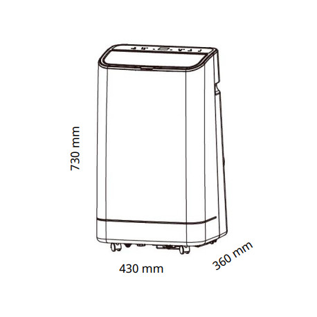 Climatiseur mobile 4 en 1 CLIMO 3517W - FRICO CLIMOB12FV2