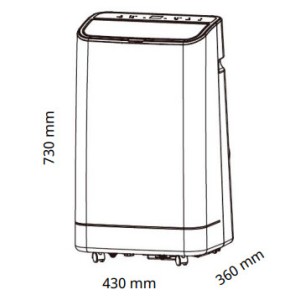 Climatiseur mobile 4 en 1 CLIMO 3517W - FRICO CLIMOB12FV2
