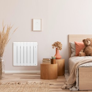 Radiateur chaleur douce BILBAO 4 connecté Horizontal 1000W Gris Ardoise - THERMOR 493828