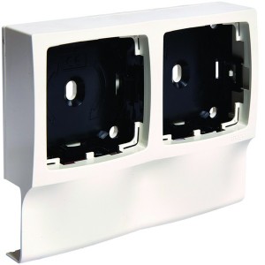 Support double appareillage saillie Legrand pour ATA12/16x30, Pure - HAGER ATA123499016 