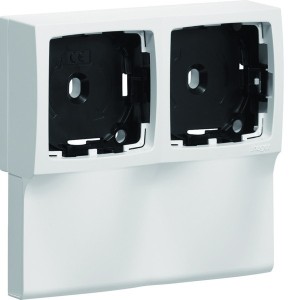 Support double appareillage saillie Legrand pour ATA12/20x50, Pure - HAGER ATA125499016 