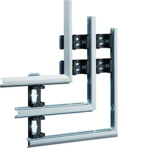 Angle Plat pour BKIS épais 12,5mm double hauteur acier RAL 9016 Pure - HAGER BKIS121305D9016 