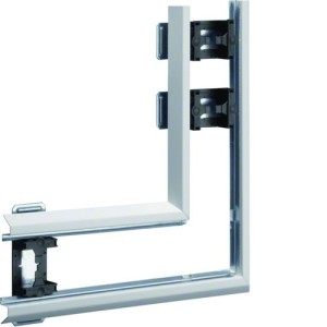 Angle Plat pour BKIS épais 12,5mm simple hauteur acier RAL 9016 Pure - HAGER BKIS121305E9016 