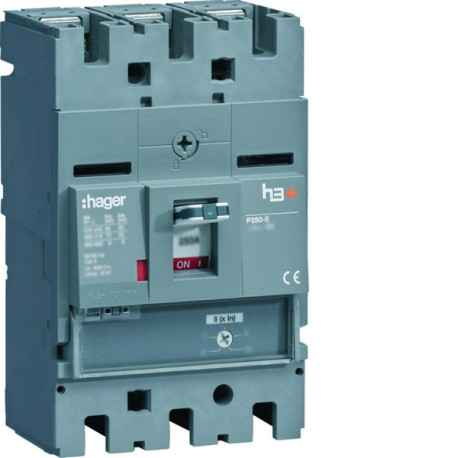 Disjoncteur Boitier Moulé h3+ P250 MAG 3P3D 200A 50kA FTC - HAGER HMT200BR 