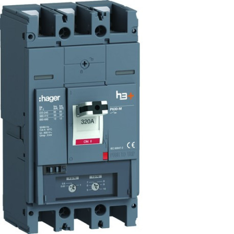 Disjoncteur h3+ P630 TM 3x320A 50kA - HAGER HMW320DR 