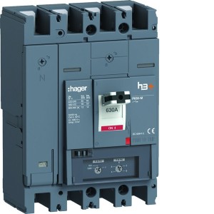 Disjoncteur h3+ P630 TM 4x630A 50kA - HAGER HMW631DE 