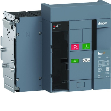 Disjoncteur Ouvert HW1 55kA 800A 4P Débrochable pour TU sentinel Energy - HAGER HW1M408DE 