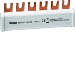 Barre de pontage 3P pour SPA180 - HAGER KBN380 