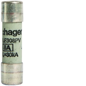 Cartouche fus.10x381000VDC 8A -   HAGER LF308PV 