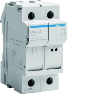 CC 1P+N 25A 400V L32 2M -   HAGER LSN412 