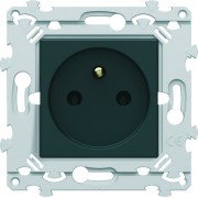 Prise 2P+T SansVis anthracite - HAGER WE100A 