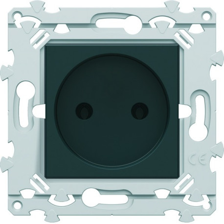 Prise 2P SansVis anthracite - HAGER WE102A 