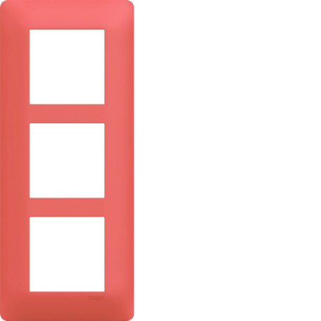 Plaque 3 postes essensya E57 Coral - HAGER WE557 