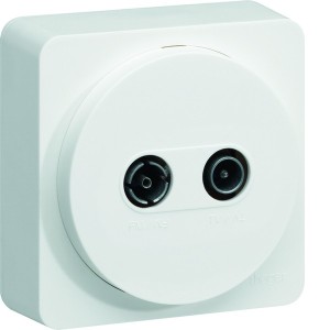 ateha Prise TV + FM directe complet - HAGER WJC253B 