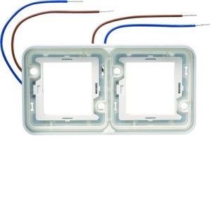 cubyko collerette double lumineuse à LED bleues 230V horizontale - HAGER WNA711 