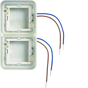 cubyko collerette double lumineuse à LED bleues 230V verticale  - HAGER WNA712 