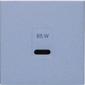 Enjoliveur pour chargeur USB-C titane - HAGER WXD115T 