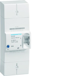 Disjoncteur de branchement différentiel 2P 60A 500mA instantané - HAGER HDA260F 