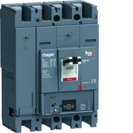 Disjoncteur h3+ P630 Energy 4x400A 50kA - HAGER HMW401NR 