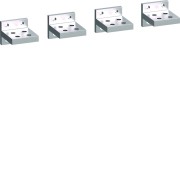 Prises Arrières - haut/bas - 1000-2500A - HW4 4P (RC) - HAGER HWY069H 