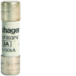 Cartouche fus.10x381000VDC 3A -   HAGER LF303PV 