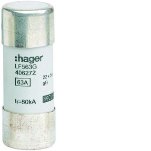 Cartouche fus.22x58 gG 25A -   HAGER LF525G 