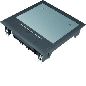 Boîte de sol 12 modules noire - GOULOTTE INSTALLATIO  HAGER VQ06059005 