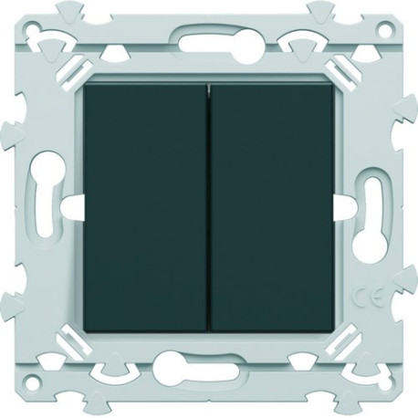 Dble InterBP anthracite - HAGER WE044A 