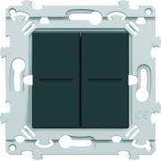 Dble InterBP voyant anthracite - HAGER WE045A 