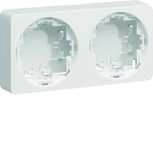 ateha Boîte double horizontale ou verticale  vide  associable - HAGER WJA682B 