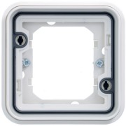 cubyko Support d'encastrement simple associable à griffes blanc IP55 - HAGER WNA401BG 