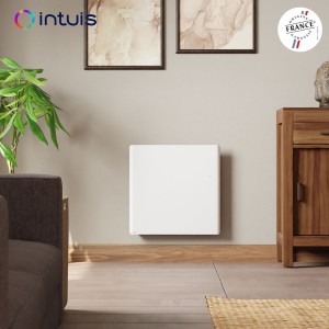 Radiateur electrique 1000W inertie fonte CHAMANE Nativ Horizontal connecte blanc - INTUIS M198113