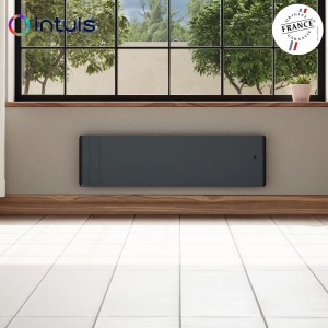 Radiateur électrique 1500W inertie fonte CHAMANE Nativ Plinthe connecté Gris Anthracite - INTUIS M198425