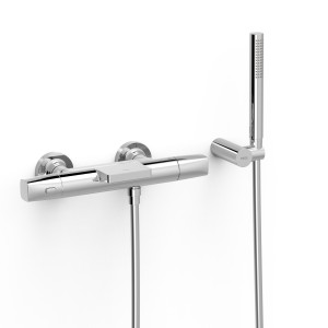 Robinet thermostatique mural pour baignoire et douche Chrome - TRES 19017499 