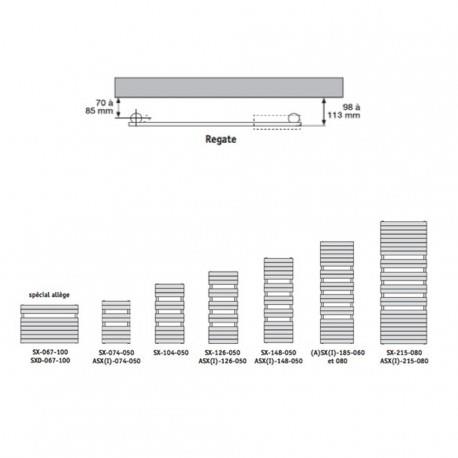 Sèche-serviette ACOVA - REGATE Mixte 691W/900W - ASX-148-050