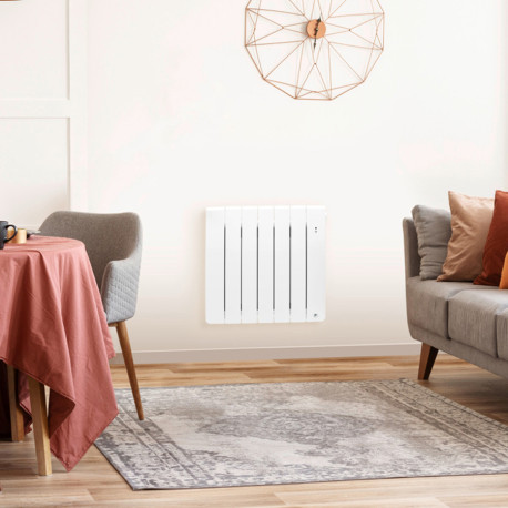 Radiateur chaleur douce BILBAO 4 connecté Horizontal 1250W Blanc Brillant - THERMOR 493824