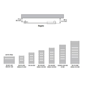 Sèche-serviette ACOVA - REGATE Mixte 1479W/1500W - ASX-215-080