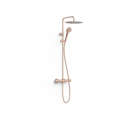 Colonne de douche thermostatique 2 voies Or Rose Mat 24K - TRES 19039314OPM