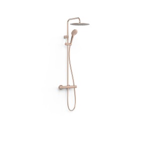 Colonne de douche thermostatique 2 voies Or Rose Mat 24K - TRES 19039314OPM