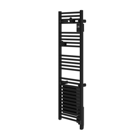 Sèche-serviettes électrique connecté 300W Noir DORIS NEO Etroit - ATLANTIC 851293