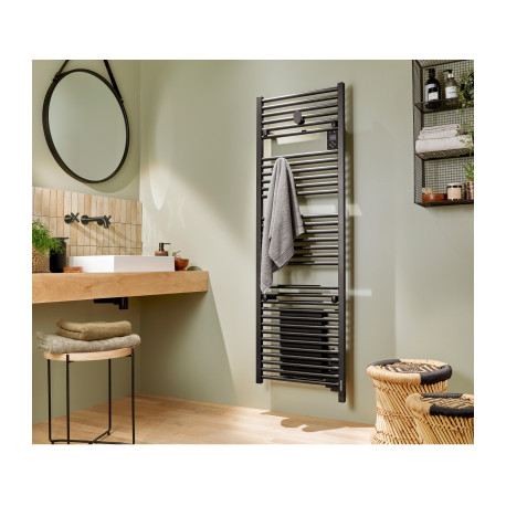 Sèche-serviettes électrique 500W DORIS Noir - ATLANTIC 850476