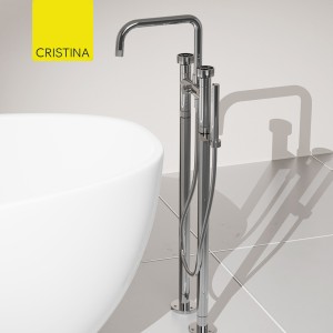 Melangeur Bain Douche Sur Pieds Rota Chrome - CRISTINA ONDYNA RT10851 