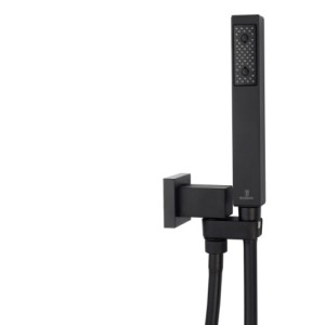 Ensemble CUBE encastrable avec support orientable, douchette et flexible BLACK & WHITE - BOSSINI C55005C030