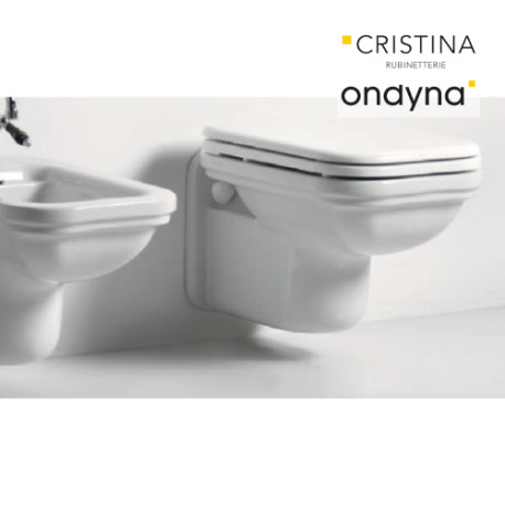 BLOC WC WALDORF SUSPENDU AVEC ABATTANT  - CRISTINA ONDYNA WD4115