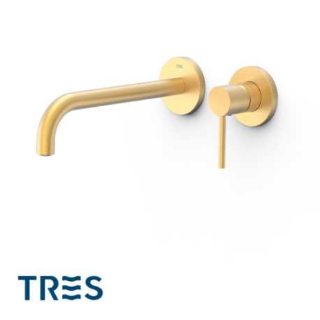 Façade mitigeur lavabo Or Mat 24K - TRES 26230022OM